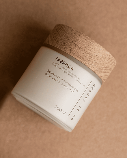 Свеча с деревянным фитилем &amp;quot;Таврида&amp;quot; 200 мл