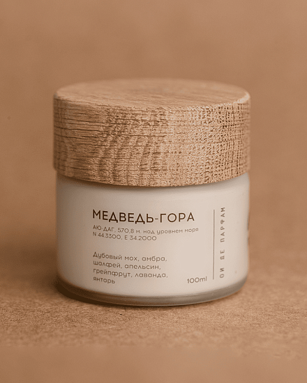Свеча с хлопковым фитилем &amp;quot;Медведь-гора&amp;quot; 100 мл